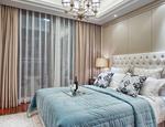 Aranżacja jasnej sypialni  w stylu glamour – nowoczesne, stylowe wnętrze